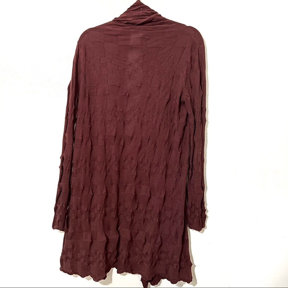 Margaret O’Leary Oragami Open Long Duster Cardigan in Brown Sz Small - Picture 6 of 6